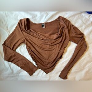 SHEIN Chestnut Long Sleeve Top